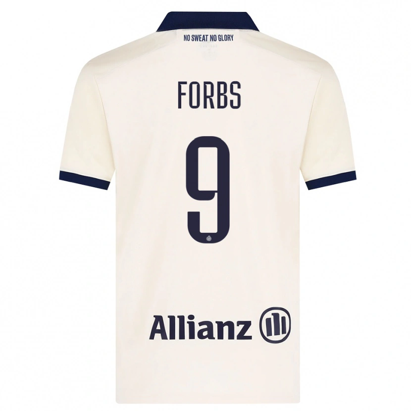 Danxen Dames Carlos Forbs #9 Beige Zwart Uitshirt Uittenue 2026/27 T-Shirt België