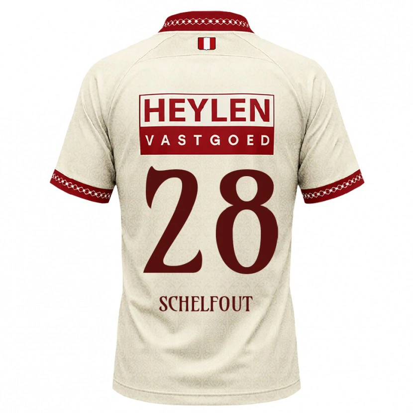 Danxen Dames Luca Schelfhout #28 Beige Rood Uitshirt Uittenue 2026/27 T-Shirt België