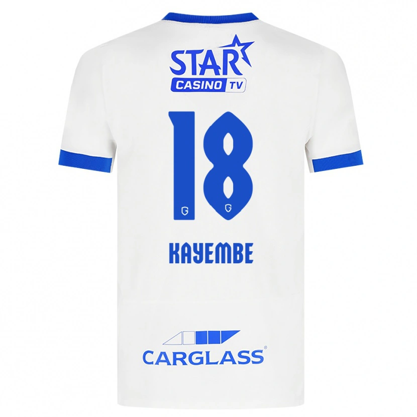 Danxen Dames Joris Kayembe #18 Wit Blauw Uitshirt Uittenue 2026/27 T-Shirt België
