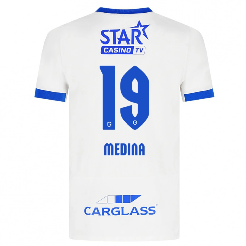 Danxen Dames Yaimar Medina #19 Wit Blauw Uitshirt Uittenue 2026/27 T-Shirt België
