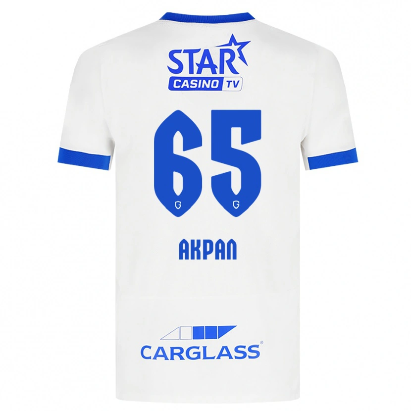 Danxen Dames Christian Akpan #65 Wit Blauw Uitshirt Uittenue 2026/27 T-Shirt België