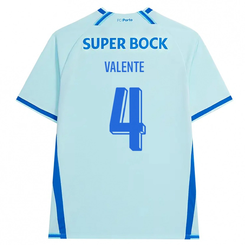 Danxen Dames Salvador Valente #4 Licht Hemelsblauw Blauw Thuisshirt Derde Tenue 2026/27 T-Shirt België