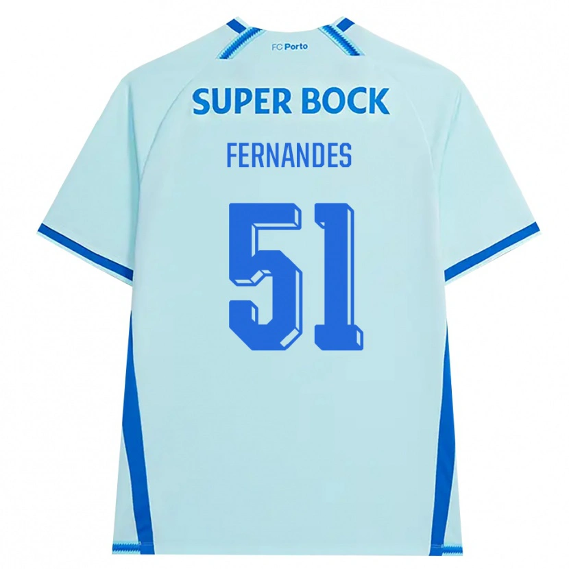 Danxen Dames Diogo Fernandes #51 Licht Hemelsblauw Blauw Thuisshirt Derde Tenue 2026/27 T-Shirt België