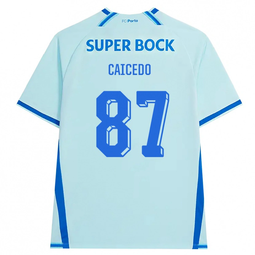 Danxen Dames Brayan Caicedo #87 Licht Hemelsblauw Blauw Thuisshirt Derde Tenue 2026/27 T-Shirt België