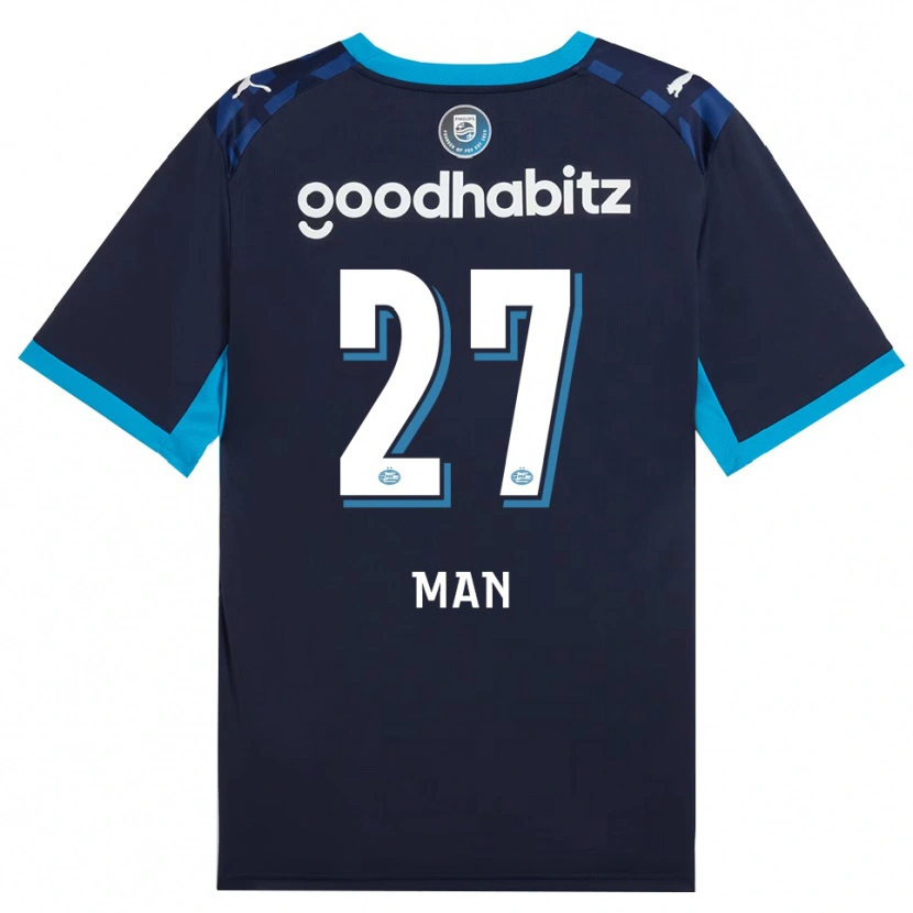 Danxen Dames Dennis Man #27 Hemelsblauw Koninklijkblauw Thuisshirt Derde Tenue 2026/27 T-Shirt België