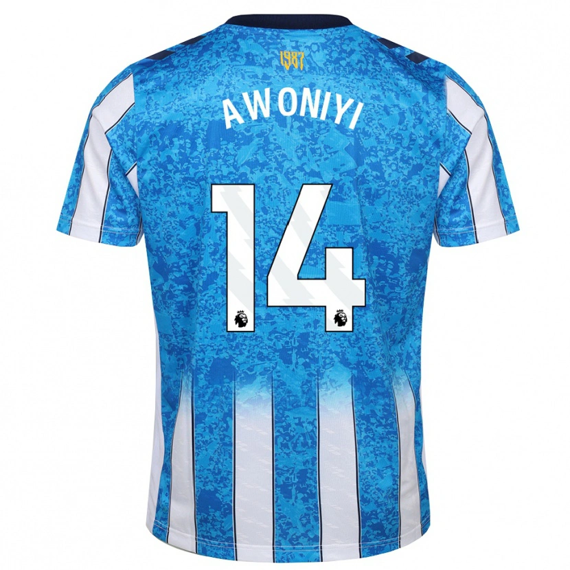 Danxen Dames Taiwo Awoniyi #14 Wit Blauw Oranje Thuisshirt Thuistenue 2026/27 T-Shirt België