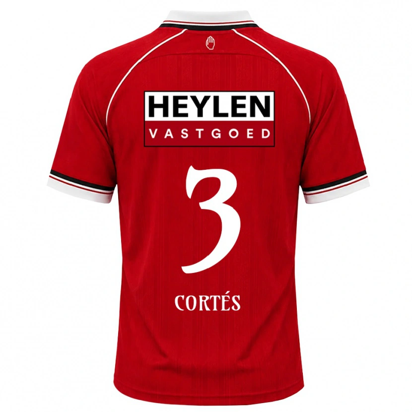 Danxen Dames Álvaro Cortés #3 Rood Wit Zwart Thuisshirt Thuistenue 2026/27 T-Shirt België