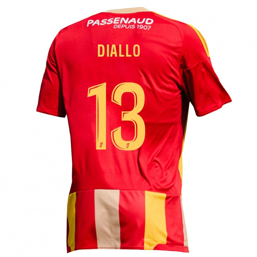 Danxen Dames Habib Diallo #13 Geel Rood Groen Thuisshirt Thuistenue 2026/27 T-Shirt België