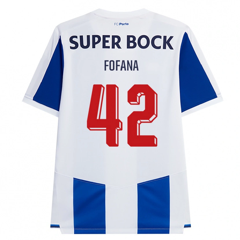 Danxen Dames Seko Fofana #42 Blauw Wit Rood Thuisshirt Thuistenue 2026/27 T-Shirt België