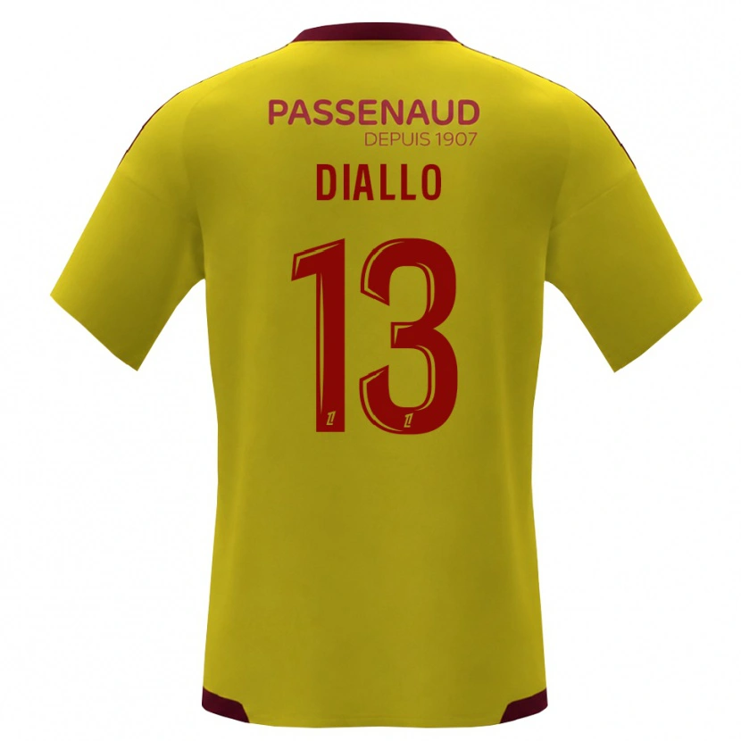 Danxen Dames Habib Diallo #13 Geel Rood Groen Uitshirt Uittenue 2026/27 T-Shirt België