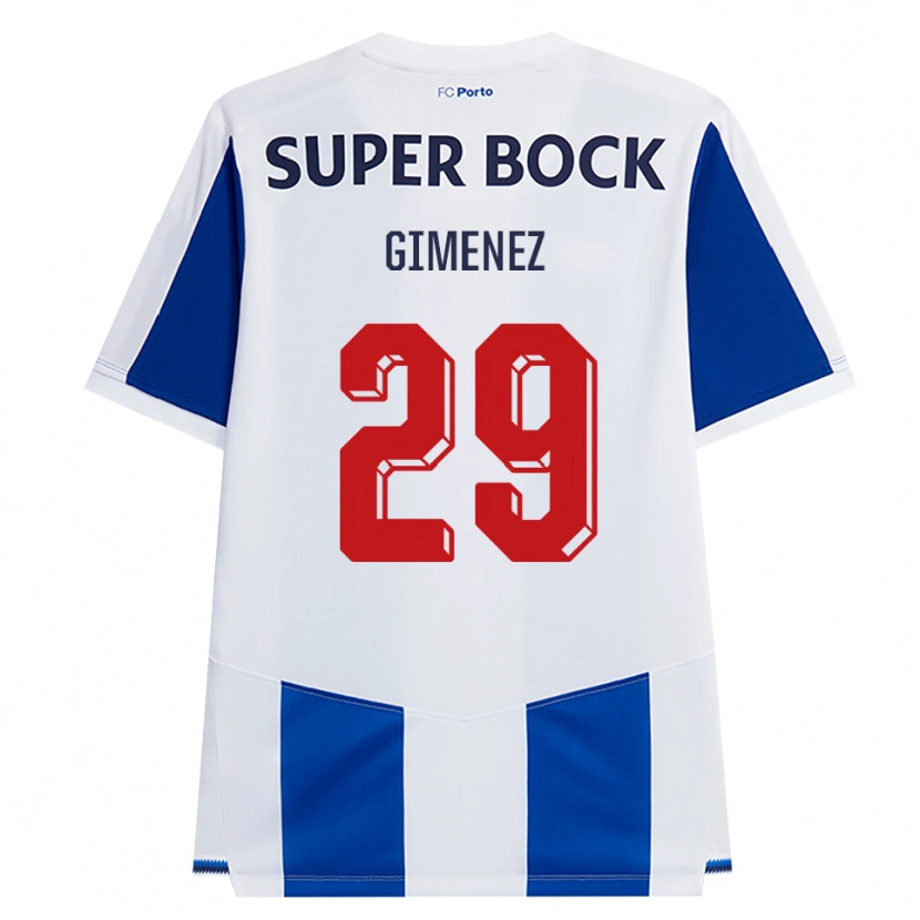 Danxen Dames Santiago Gimenez #29 Blauw Wit Rood Thuisshirt Thuistenue 2026/27 T-Shirt België