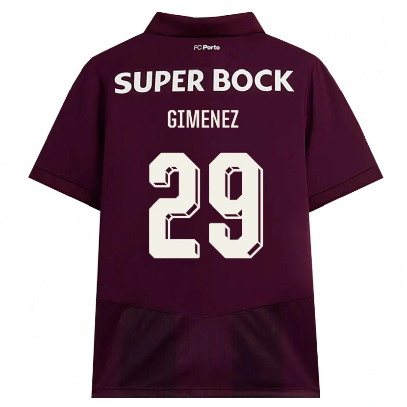 Danxen Dames Santiago Gimenez #29 Bordeauxrood Wit Uitshirt Uittenue 2026/27 T-Shirt België