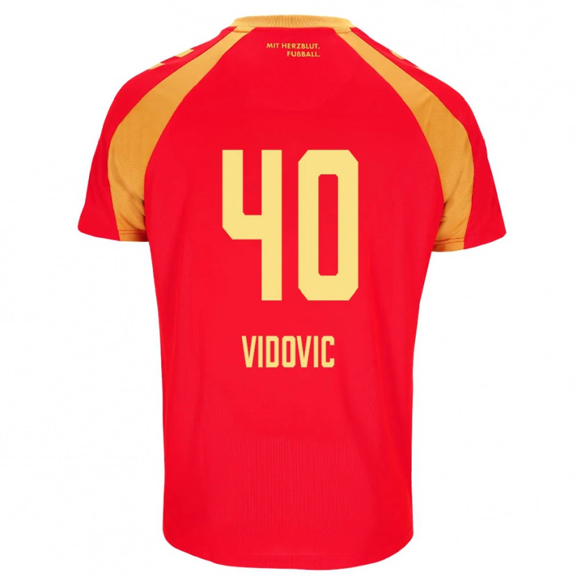 Danxen Dames Gabriel Vidovic #40 Rood Oranje Zwart Uitshirt Uittenue 2026/27 T-Shirt België