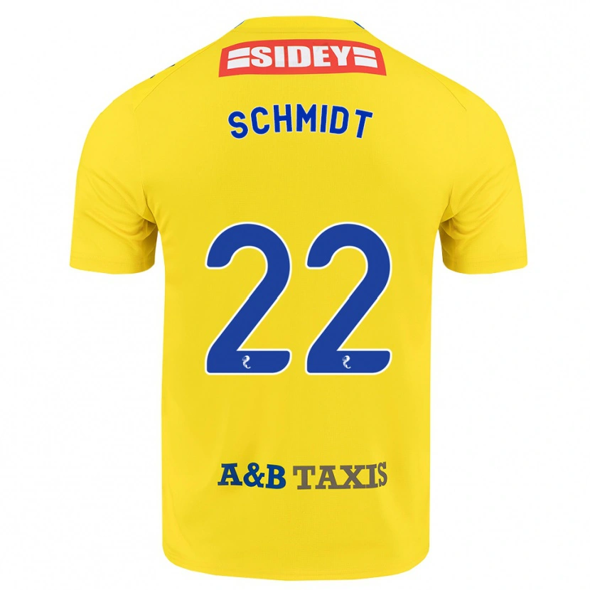 Danxen Dames Danny Schmidt #22 Geel Blauw Zwart Uitshirt Uittenue 2026/27 T-Shirt België