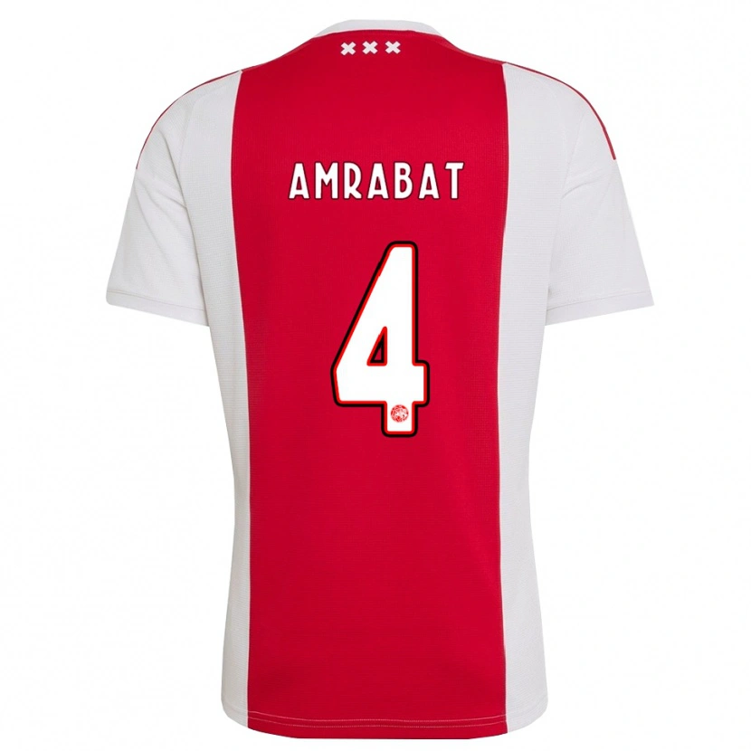 Danxen Dames Sofyan Amrabat #4 Rood Wit Geel Thuisshirt Thuistenue 2026/27 T-Shirt België