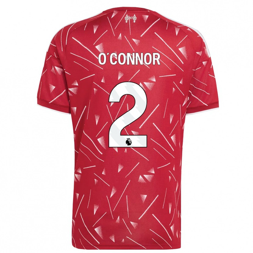 Danxen Kinderen Oliver O'connor #2 Wit Rood Thuisshirt Thuistenue 2026/27 T-Shirt België