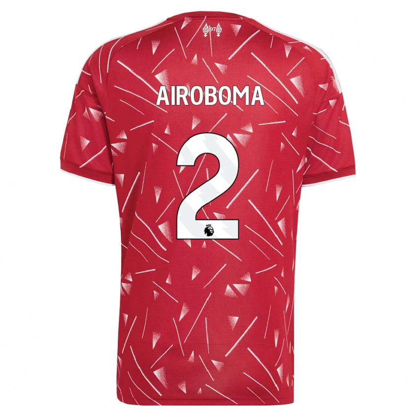 Danxen Kinderen Emmanuel Airoboma #2 Wit Rood Thuisshirt Thuistenue 2026/27 T-Shirt België