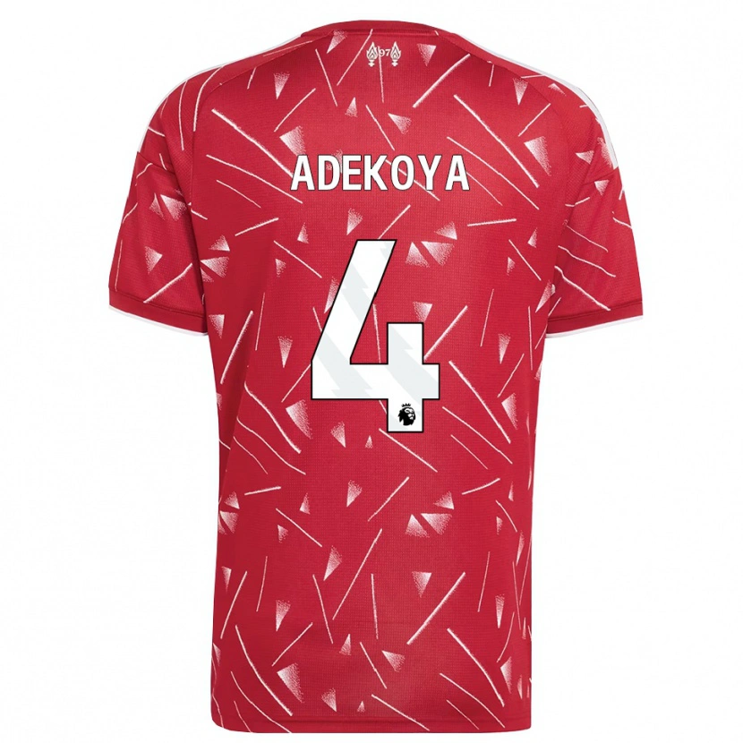 Danxen Kinderen Noah Adekoya #4 Wit Rood Thuisshirt Thuistenue 2026/27 T-Shirt België