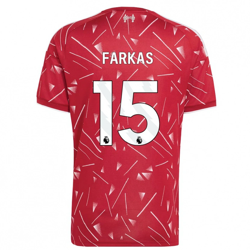Danxen Kinderen Erik Farkas #15 Wit Rood Thuisshirt Thuistenue 2026/27 T-Shirt België