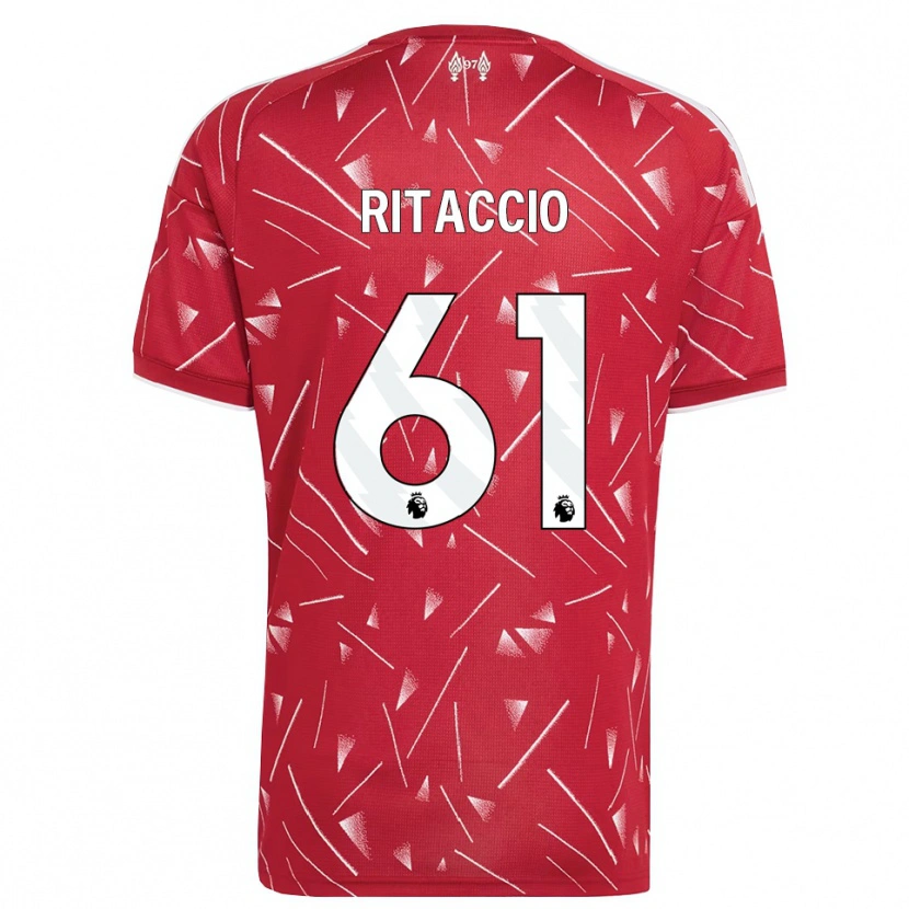 Danxen Kinderen Matteo Ritaccio #61 Wit Rood Thuisshirt Thuistenue 2026/27 T-Shirt België