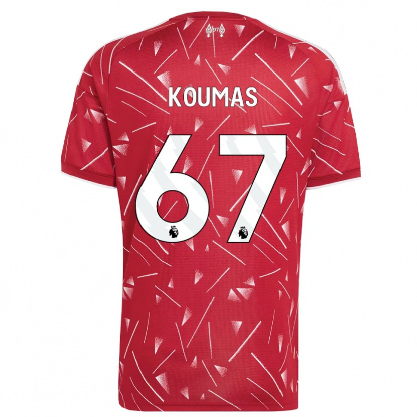 Danxen Kinderen Lewis Koumas #67 Wit Rood Thuisshirt Thuistenue 2026/27 T-Shirt België