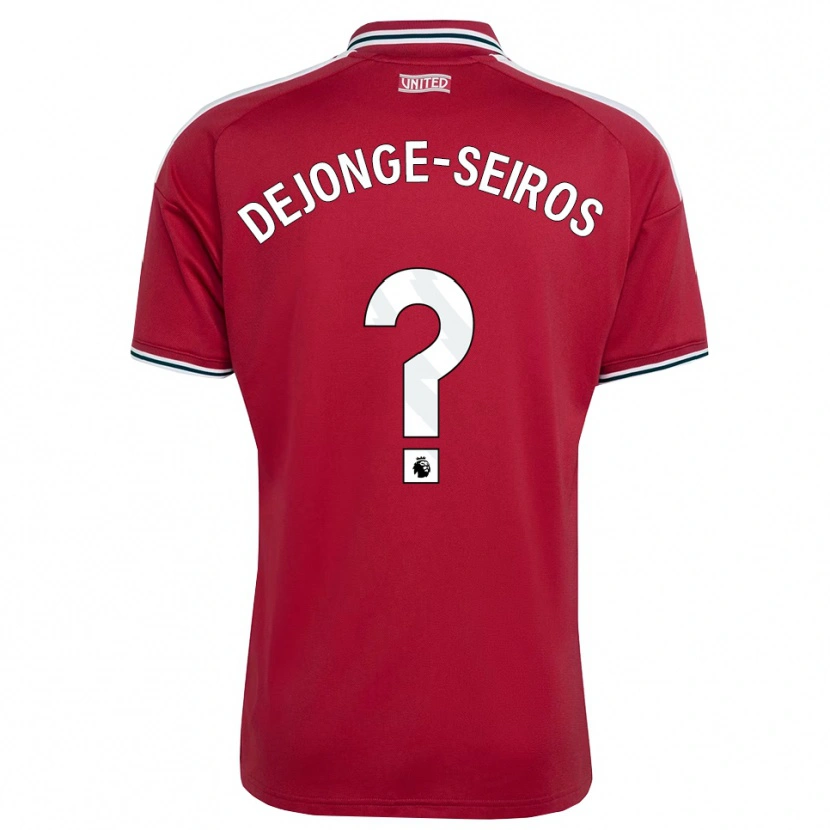 Danxen Kinderen Edson Dejonge-Seiros #0 Rood Geel Wit Thuisshirt Thuistenue 2026/27 T-Shirt België