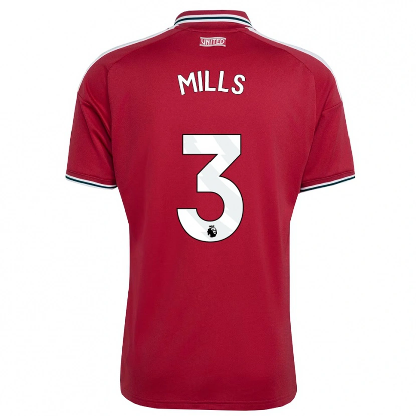 Danxen Kinderen Albert Mills #3 Rood Geel Wit Thuisshirt Thuistenue 2026/27 T-Shirt België
