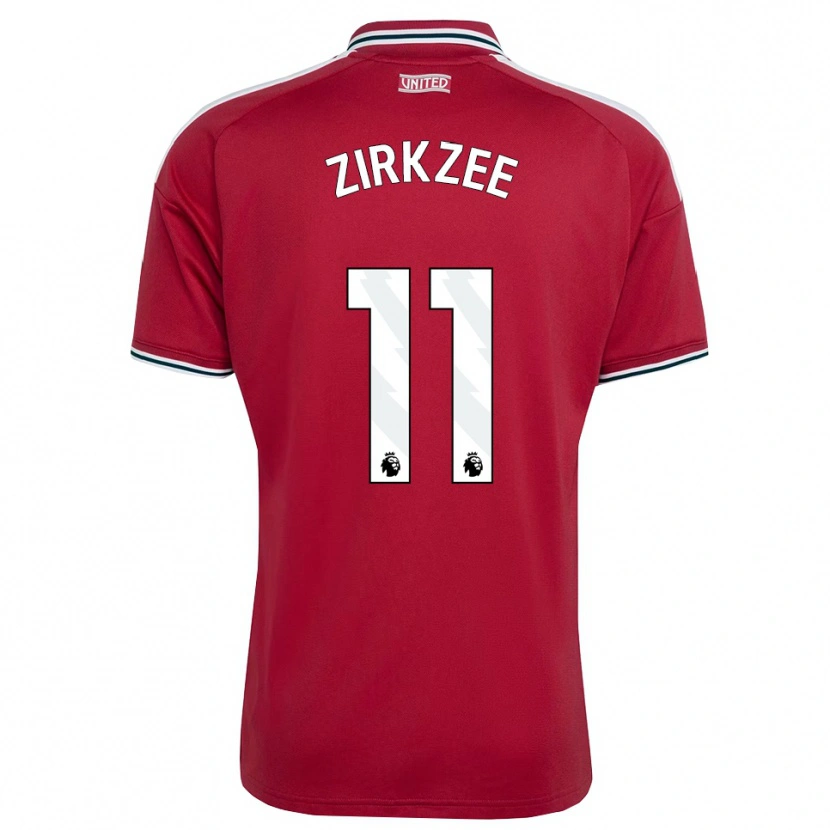Danxen Kinderen Joshua Zirkzee #11 Rood Geel Wit Thuisshirt Thuistenue 2026/27 T-Shirt België