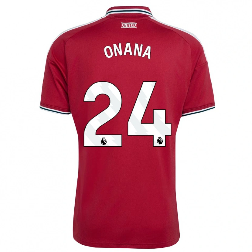 Danxen Kinderen Andre Onana #24 Rood Geel Wit Thuisshirt Thuistenue 2026/27 T-Shirt België
