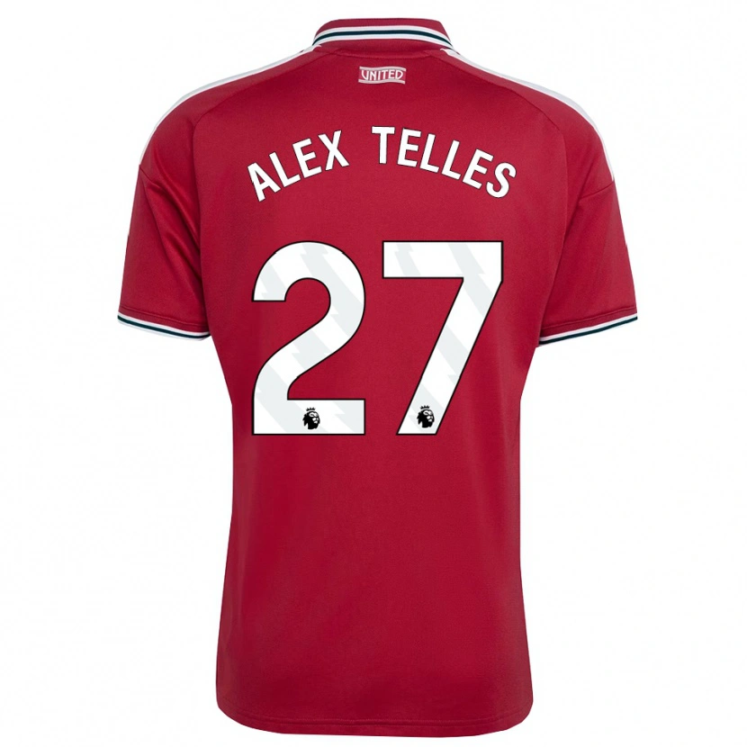 Danxen Kinderen Alex Nicolao Telles #27 Rood Geel Wit Thuisshirt Thuistenue 2026/27 T-Shirt België