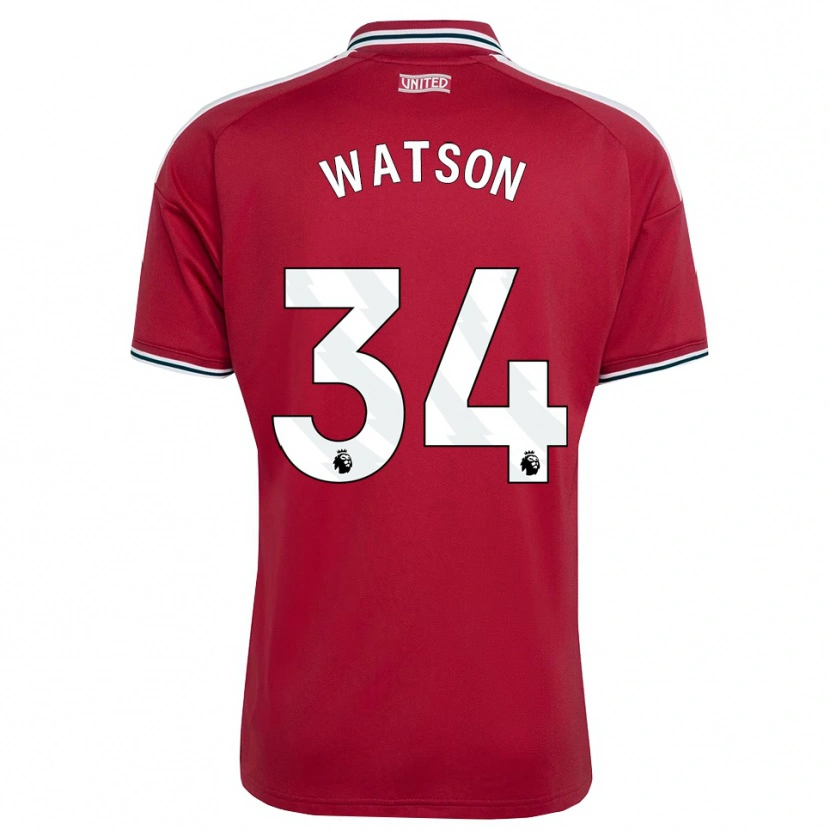 Danxen Kinderen Emma Watson #34 Rood Geel Wit Thuisshirt Thuistenue 2026/27 T-Shirt België