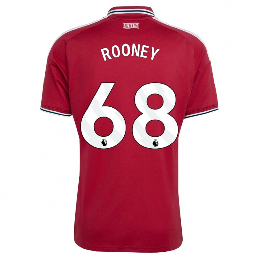 Danxen Kinderen Kai Rooney #68 Rood Geel Wit Thuisshirt Thuistenue 2026/27 T-Shirt België