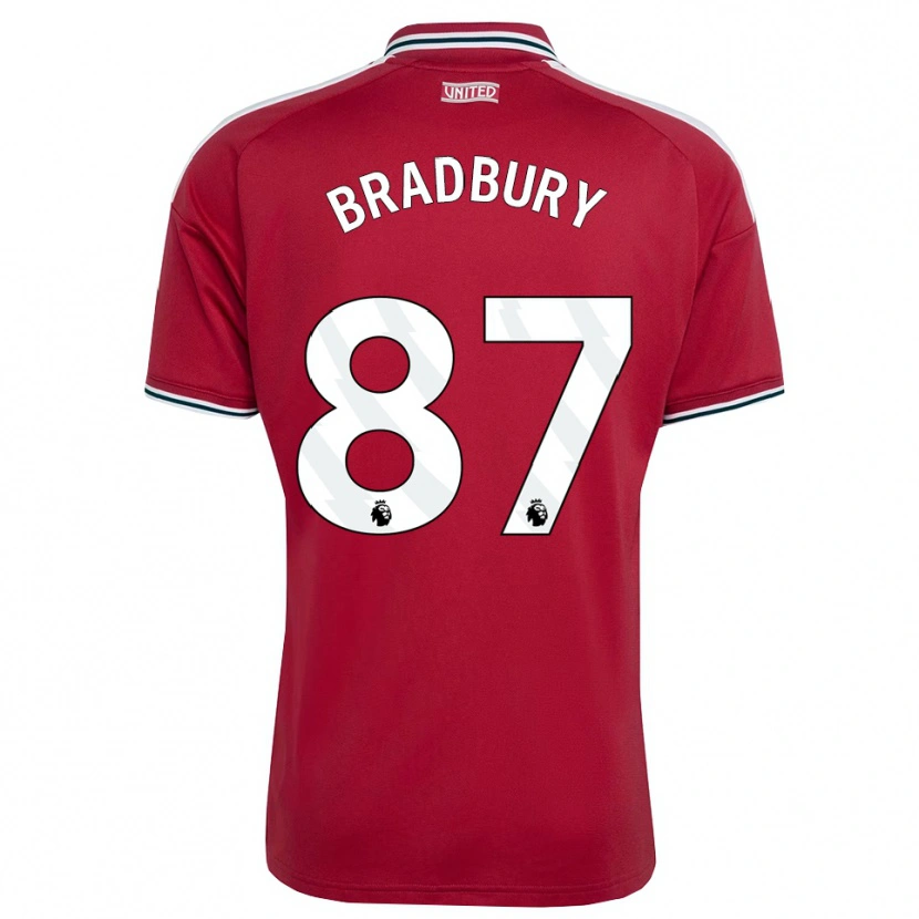 Danxen Kinderen Louie Bradbury #87 Rood Geel Wit Thuisshirt Thuistenue 2026/27 T-Shirt België