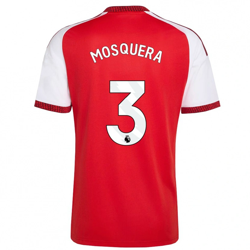Danxen Kinderen Cristhian Mosquera #3 Rood Wit Zwart Thuisshirt Thuistenue 2026/27 T-Shirt België