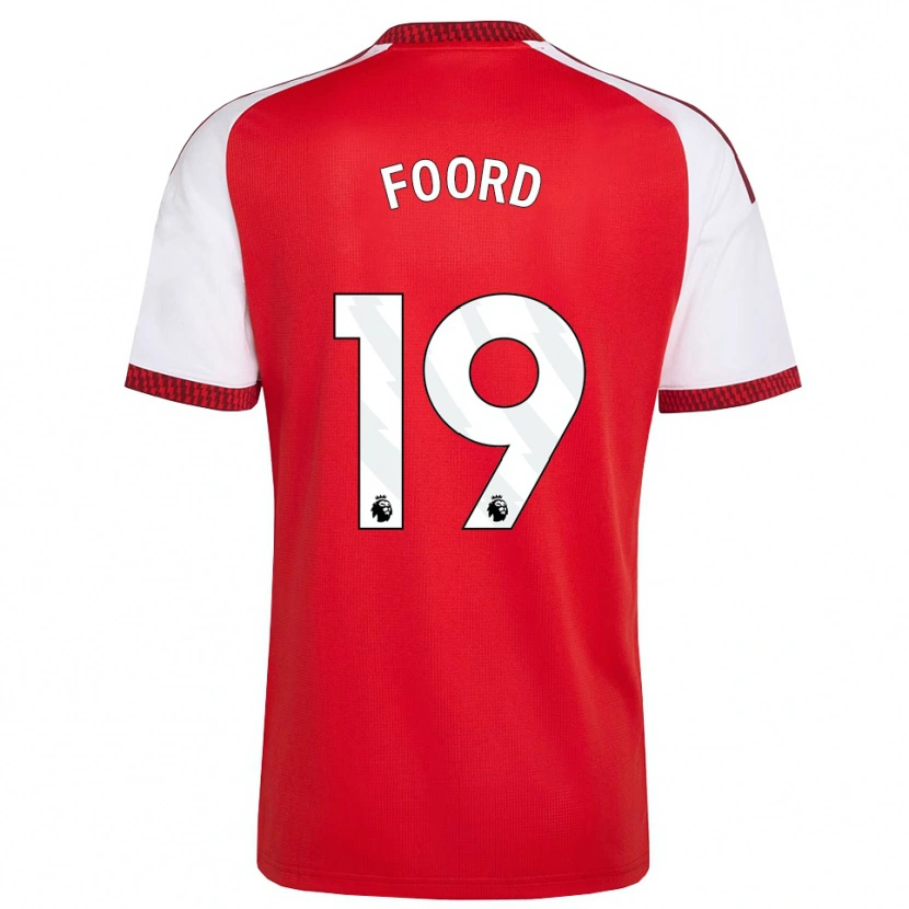 Danxen Kinderen Caitlin Foord #19 Rood Wit Zwart Thuisshirt Thuistenue 2026/27 T-Shirt België