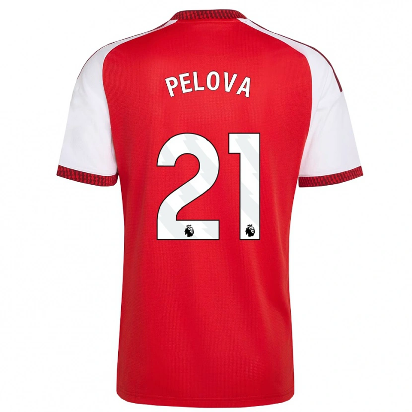 Danxen Kinderen Victoria Pelova #21 Rood Wit Zwart Thuisshirt Thuistenue 2026/27 T-Shirt België