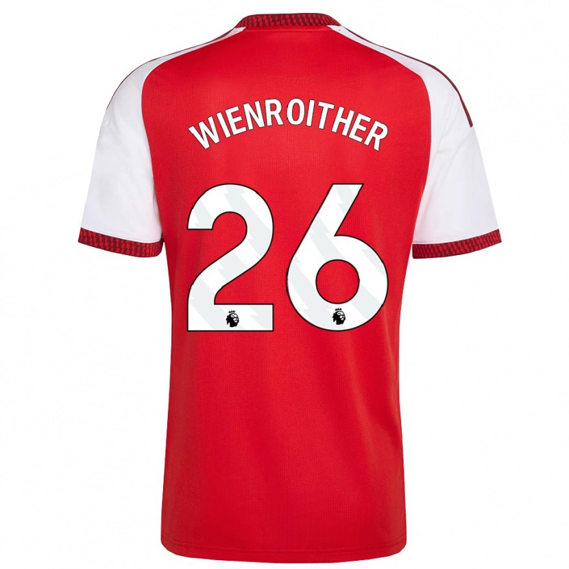 Danxen Kinderen Laura Wienroither #26 Rood Wit Zwart Thuisshirt Thuistenue 2026/27 T-Shirt België
