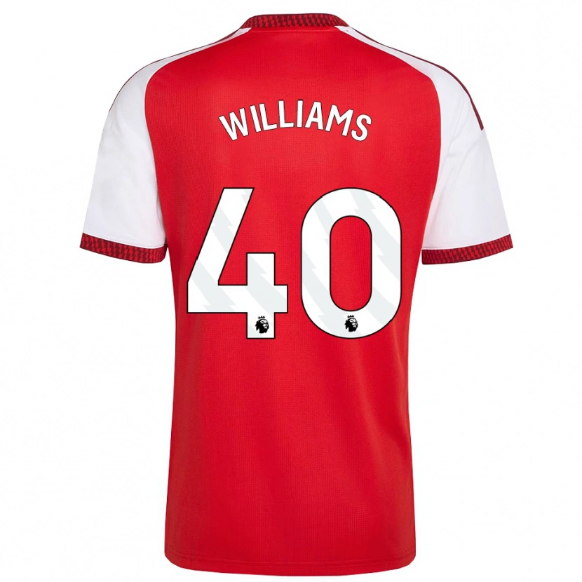 Danxen Kinderen Naomi Williams #40 Rood Wit Zwart Thuisshirt Thuistenue 2026/27 T-Shirt België