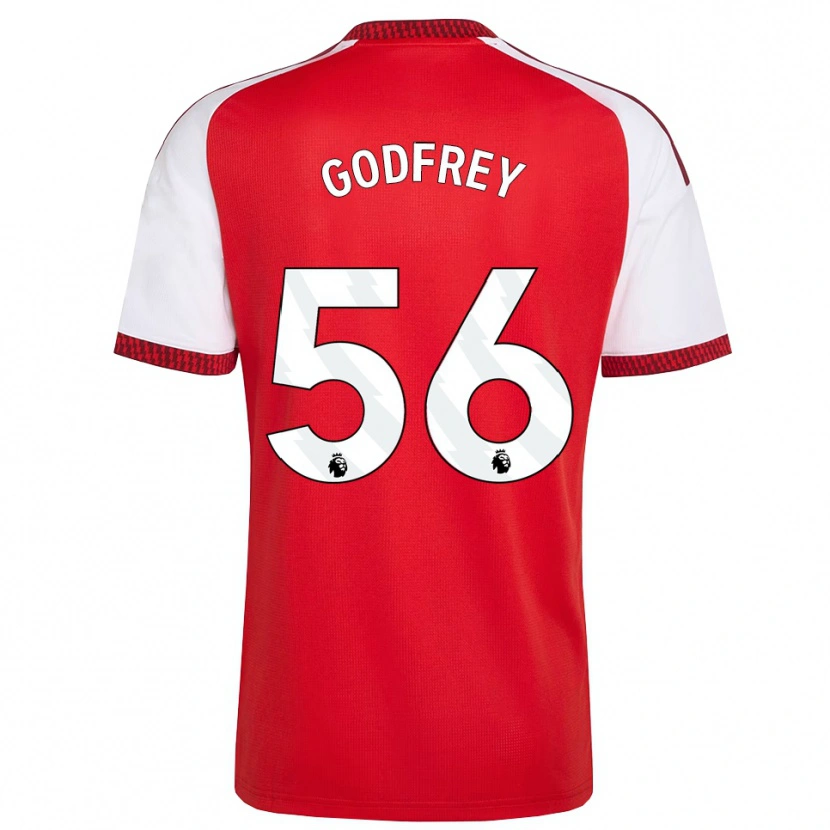 Danxen Kinderen Freya Godfrey #56 Rood Wit Zwart Thuisshirt Thuistenue 2026/27 T-Shirt België