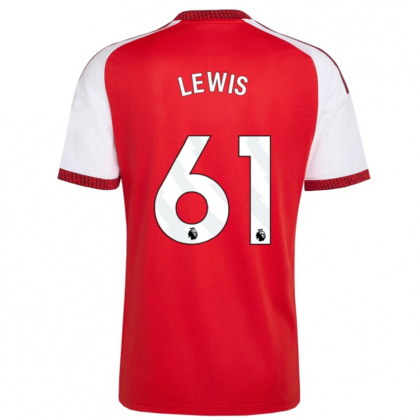 Danxen Kinderen George Lewis #61 Rood Wit Zwart Thuisshirt Thuistenue 2026/27 T-Shirt België