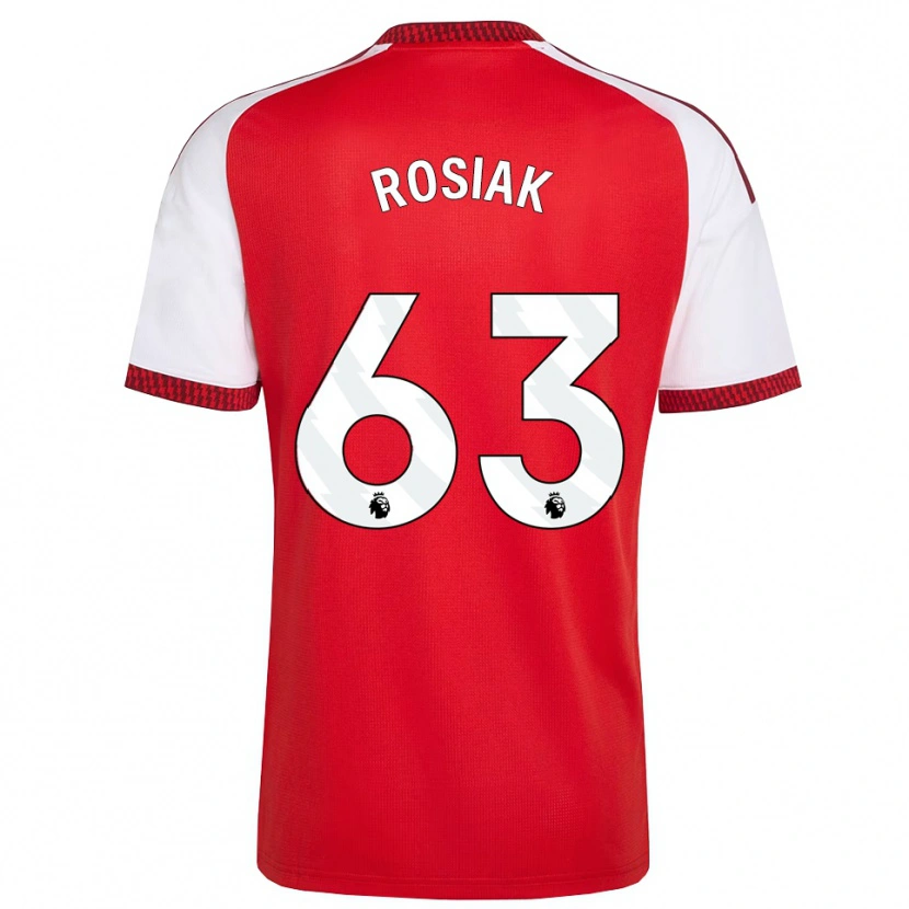 Danxen Kinderen Michal Rosiak #63 Rood Wit Zwart Thuisshirt Thuistenue 2026/27 T-Shirt België