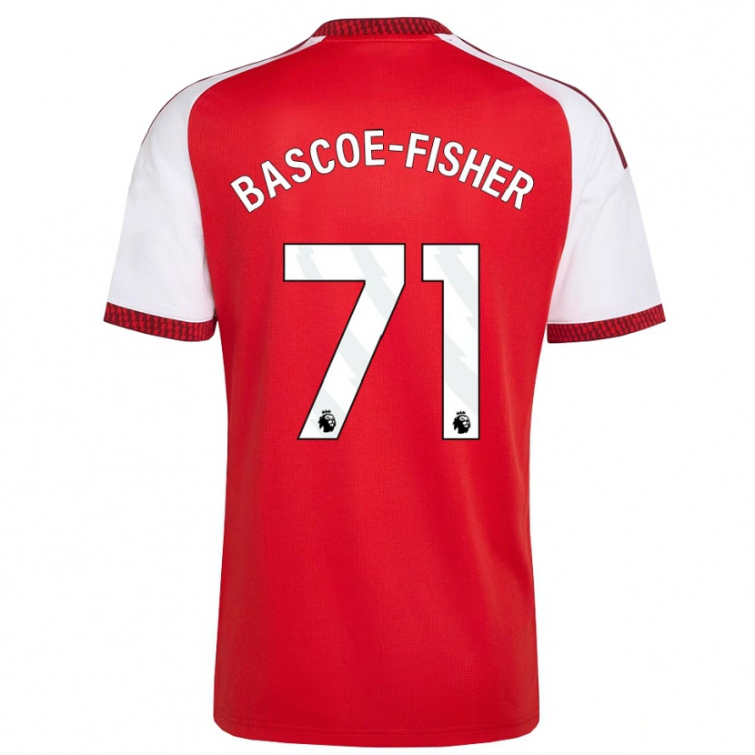 Danxen Kinderen Jakai Bascoe-Fisher #71 Rood Wit Zwart Thuisshirt Thuistenue 2026/27 T-Shirt België