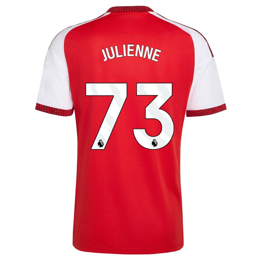Danxen Kinderen Theo Julienne #73 Rood Wit Zwart Thuisshirt Thuistenue 2026/27 T-Shirt België
