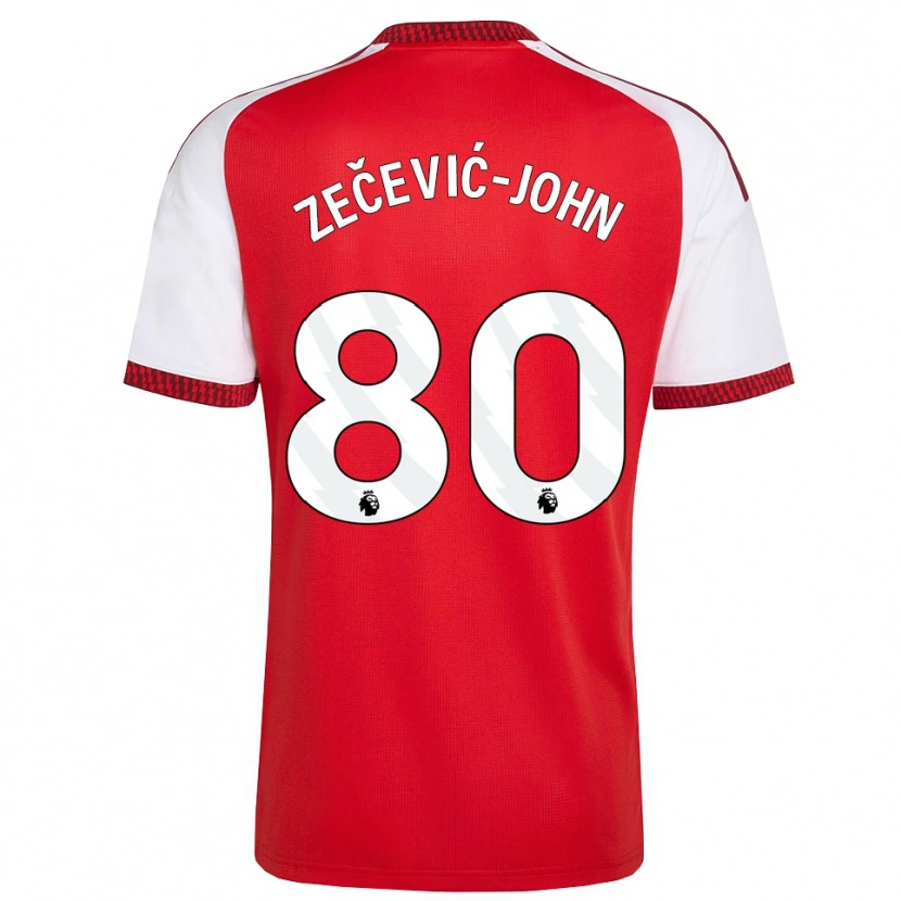 Danxen Kinderen Louis Zečević-John #80 Rood Wit Zwart Thuisshirt Thuistenue 2026/27 T-Shirt België