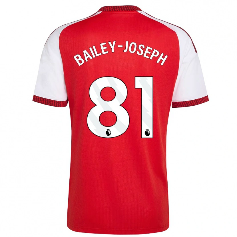 Danxen Kinderen Brando Bailey-Joseph #81 Rood Wit Zwart Thuisshirt Thuistenue 2026/27 T-Shirt België