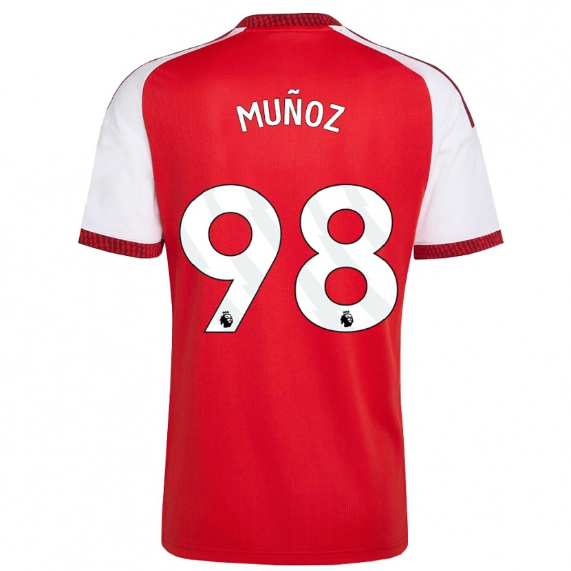 Danxen Kinderen Luis Muñoz #98 Rood Wit Zwart Thuisshirt Thuistenue 2026/27 T-Shirt België