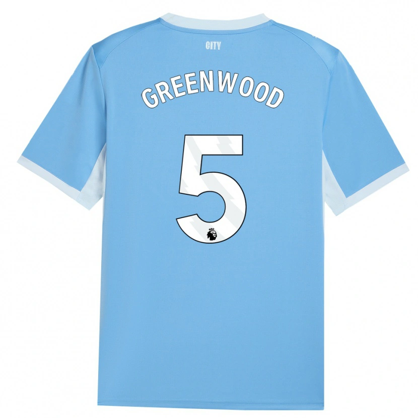 Danxen Kinderen Alex Greenwood #5 Licht Hemelsblauw Wit Thuisshirt Thuistenue 2026/27 T-Shirt België