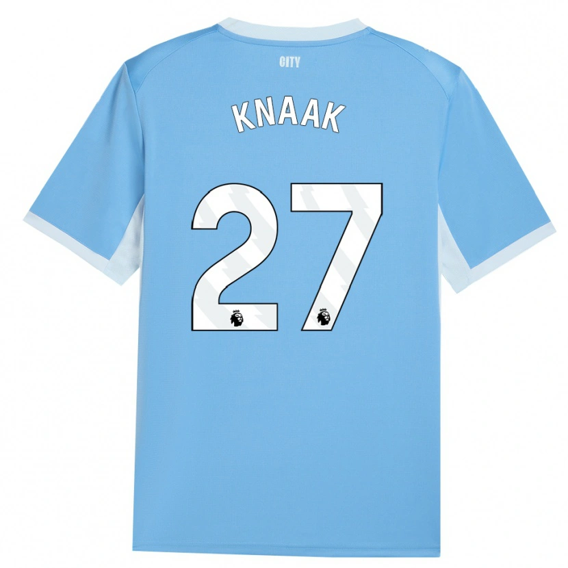 Danxen Kinderen Rebecca Knaak #27 Licht Hemelsblauw Wit Thuisshirt Thuistenue 2026/27 T-Shirt België