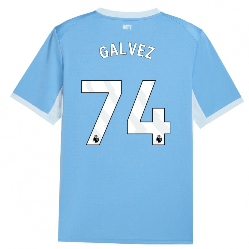Danxen Kinderen Tomas Galvez #74 Licht Hemelsblauw Wit Thuisshirt Thuistenue 2026/27 T-Shirt België