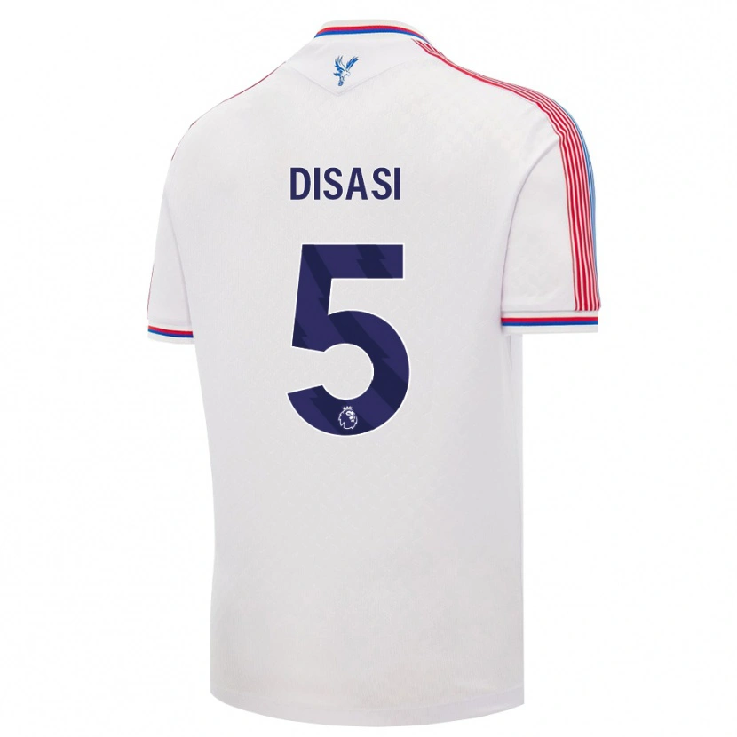 Danxen Kinderen Axel Disasi #5 Wit Rood Blauw Thuisshirt Thuistenue 2026/27 T-Shirt België